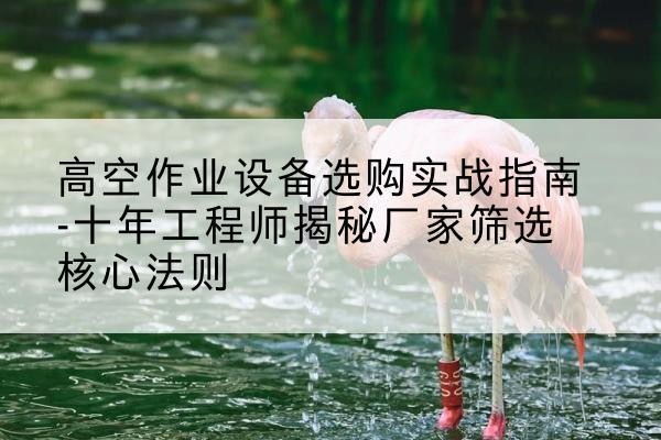 杂多剪叉式升降机厂家-高空作业设备选购实战指南-十年工程师揭秘厂家筛选核心法则